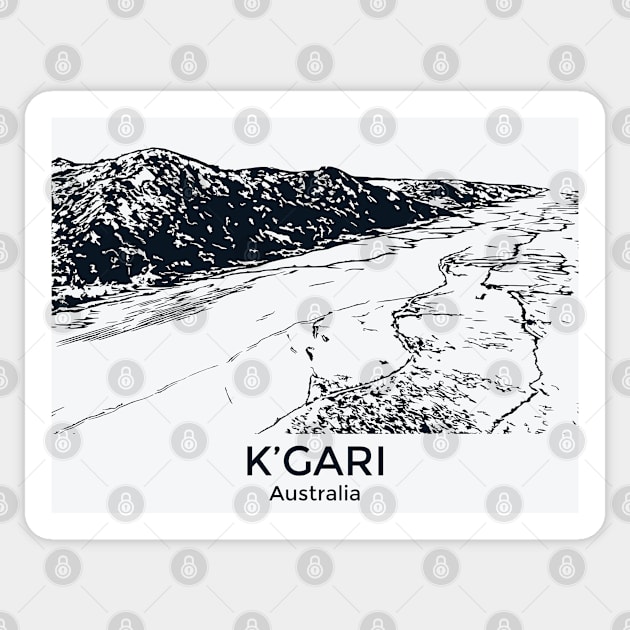 K’gari (Fraser Island) - Australia Sticker by Lakeric